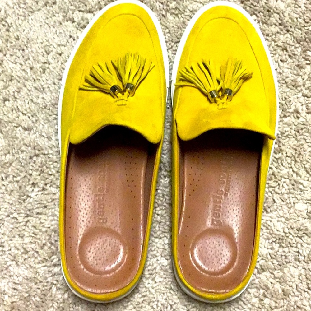 Gentle Souls Mustard yellow mules
